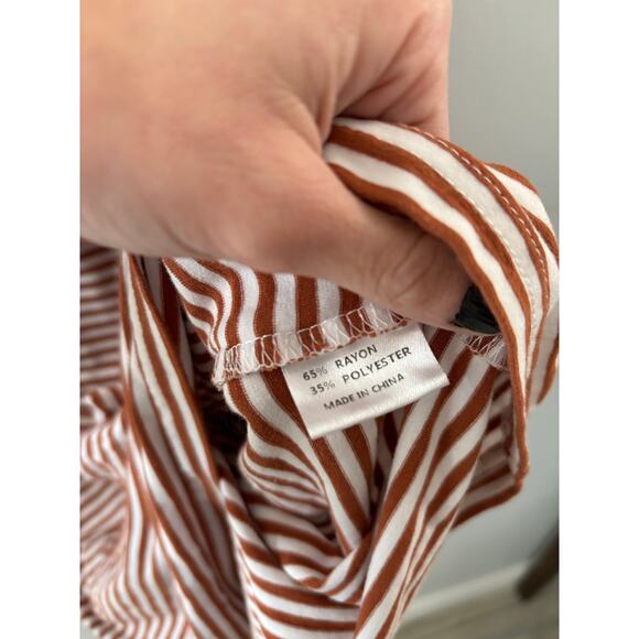 Merokeety Dress Women's Small Striped T-shirt Tie Waist Short Sleeve Pockets - Picture 4 of 6